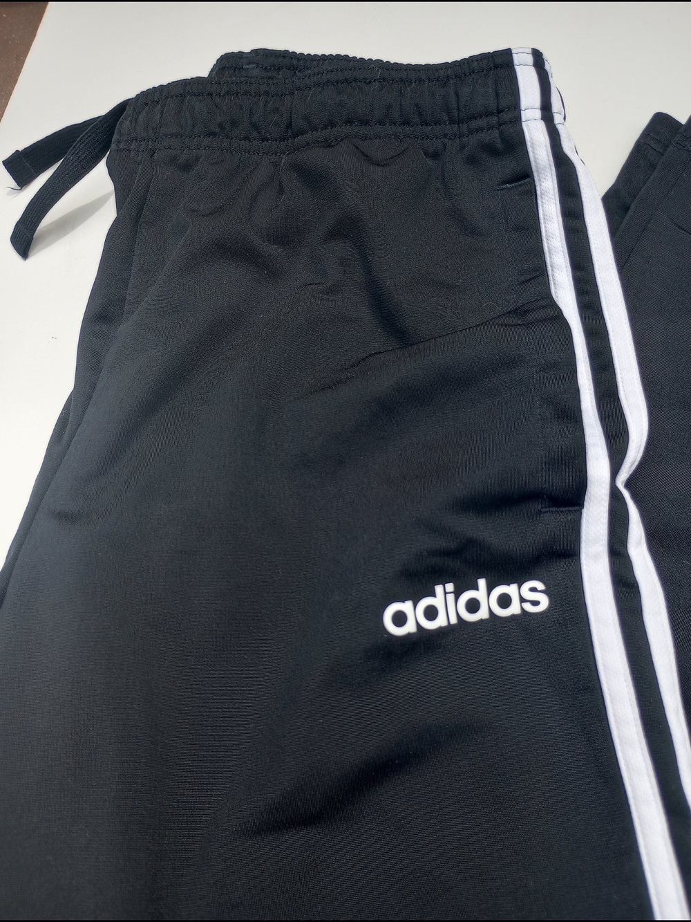 Adidas Black White Track Pants. Size Medium. - Picture 2 of 3